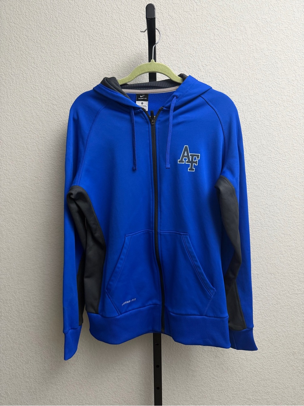 Nike Therma Fit Men’s AF Air Force Zip-Up Hoodie with Black Panels